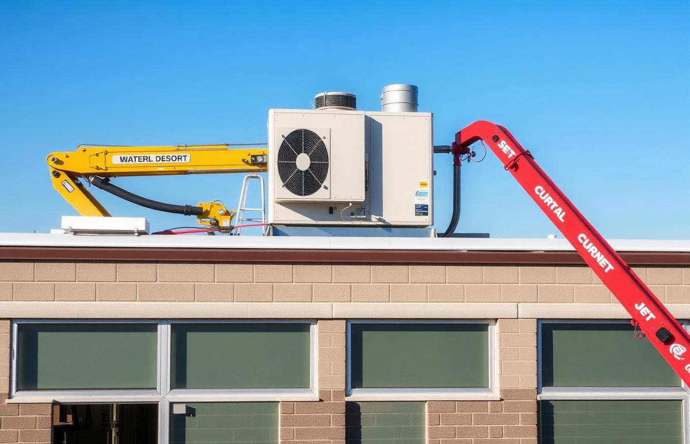 Rooftop unit replacement on a Greenfield commercial building
